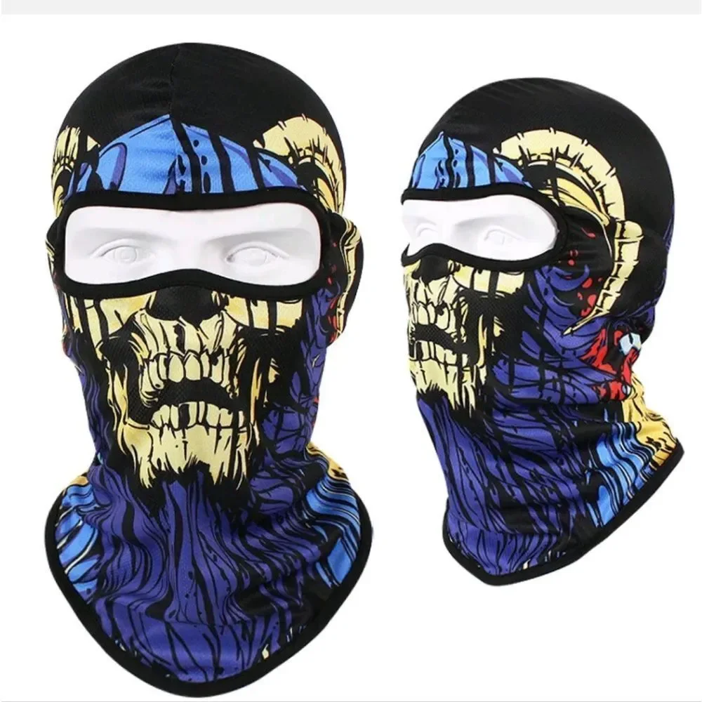 Tactical Skull Ghost Printed Full Face Mask Balaclava Halloween Ski Motorcycle